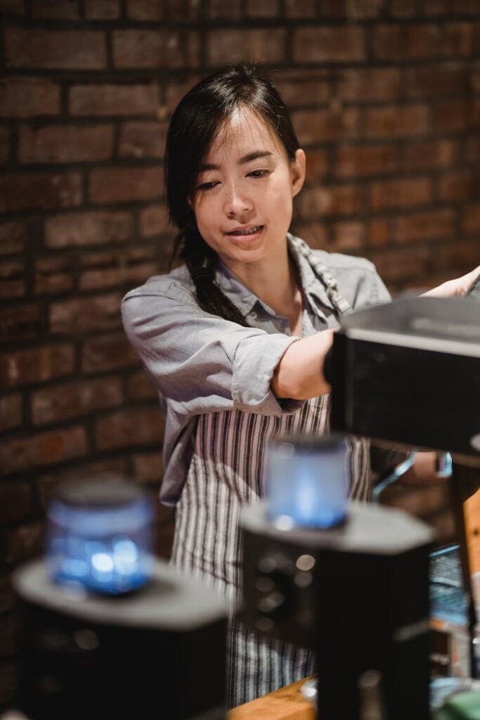 Barista Working at Cafe